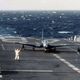 A US Navy McDonnell FH-1 Phantom of Fighter Squadron 17A (VF-17A) “Jolly Rogers” during trials aboard the light aircraft carrier USS Saipan (CVL 48) in May 1948. (US Navy)